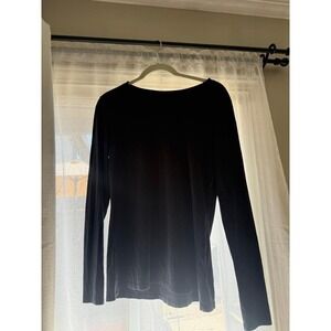 Black Amazon Essentials Long Sleeve Top